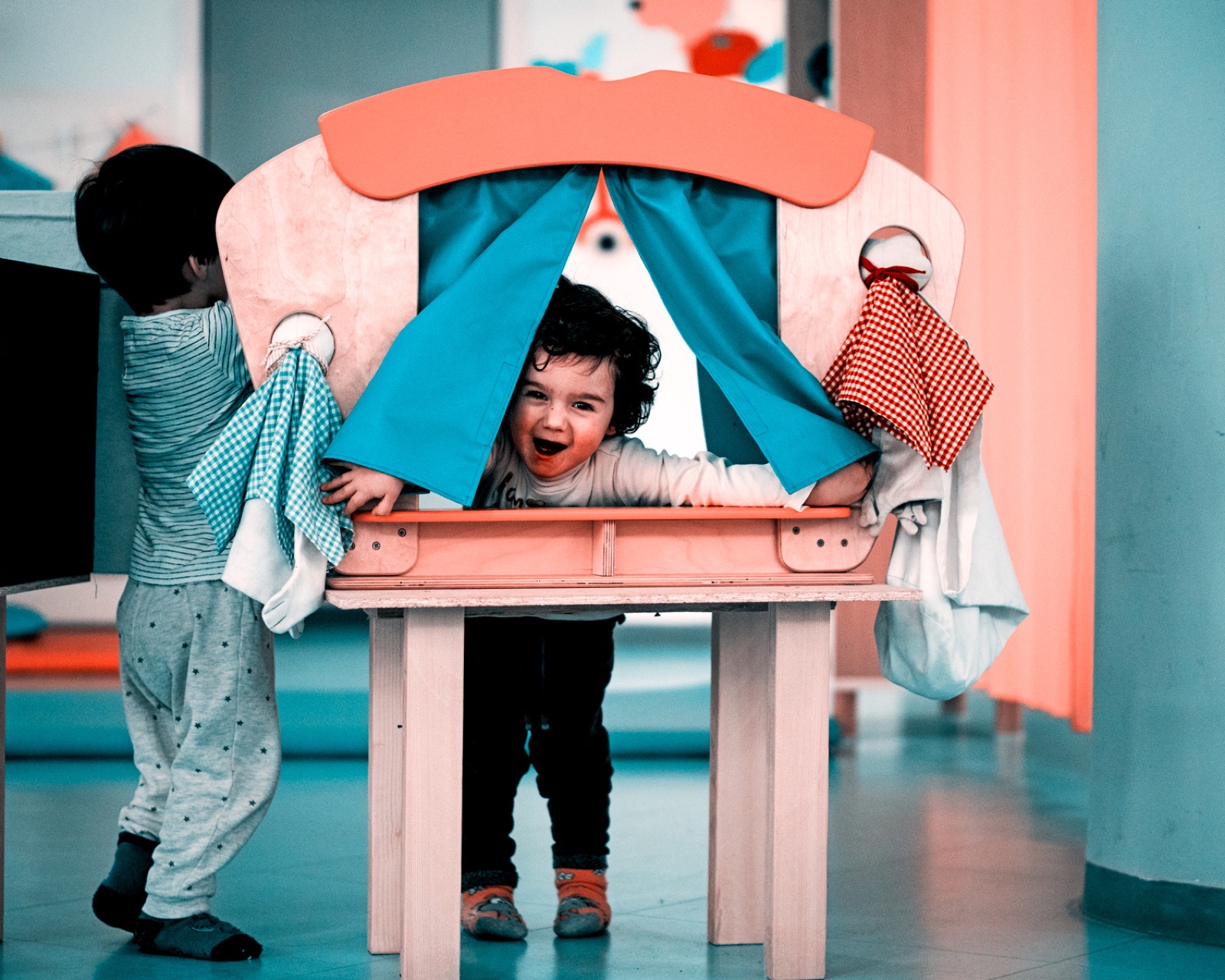 Il teatrino delle marionette in ludoteca